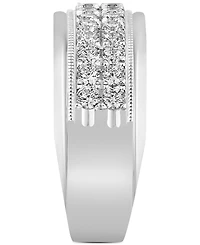 Men's Diamond Double Row Ring (1 ct. t.w.) in 10k White Gold