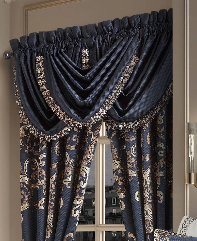 J Queen New York Caruso Waterfall Window Valance, 33" x 43"