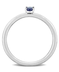 Oval Sapphire (1/3 ct. t.w.) Stackable Ring 10k White Gold