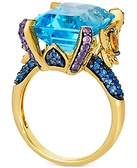 Le Vian Crazy Collection Multi-Gemstone (12-7/8 ct. t.w.) & Vanilla Diamond (1/5 ct. t.w.) Statement Ring in 14k Gold