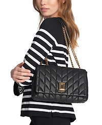 Karl Lagerfeld Paris Lafayette Medium Leather Shoulder Bag