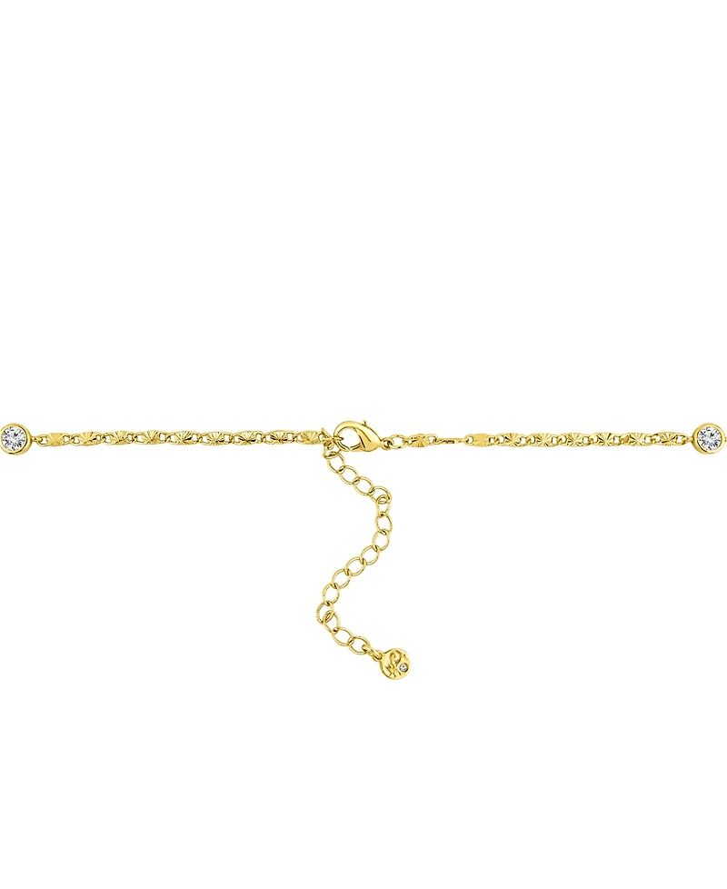 And Now This Cubic Zirconia Diamond Cut Station Necklace