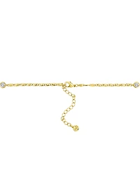 And Now This Cubic Zirconia Diamond Cut Station Necklace