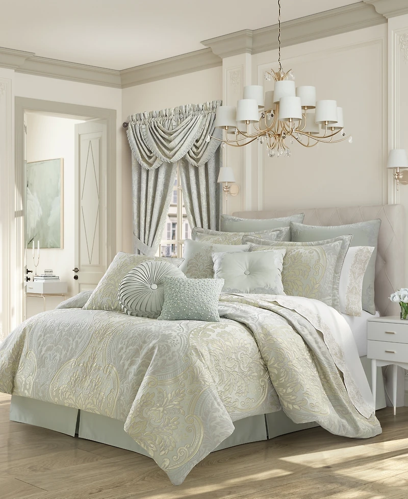 J Queen New York Belgium Embellished Decorative Pillow, 18" x 18"