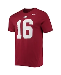 Men's Nike Treylon Burks Cardinal Arkansas Razorbacks 2022 Nfl Draft Name and Number T-shirt