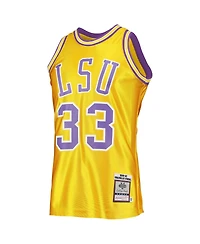 Men's Mitchell & Ness Shaquille O'Neal Gold Lsu Tigers 1990-91 Authentic Throwback College Jersey