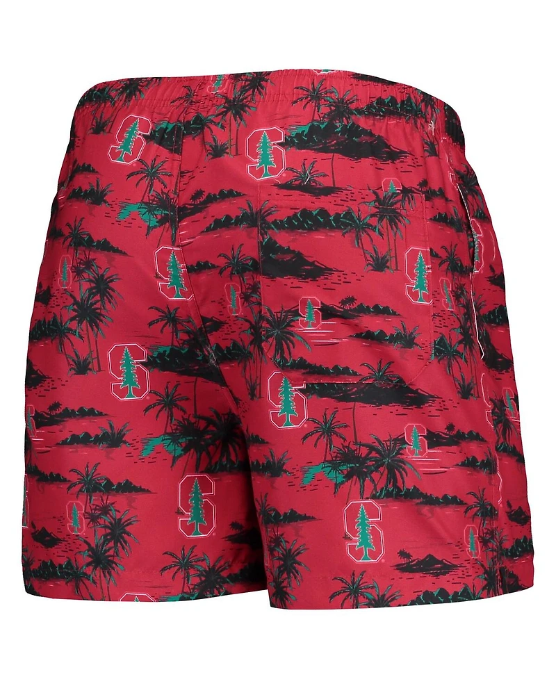 Men's Foco Cardinal Stanford Island Palm Swim Trunks