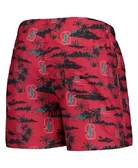 Men's Foco Cardinal Stanford Island Palm Swim Trunks