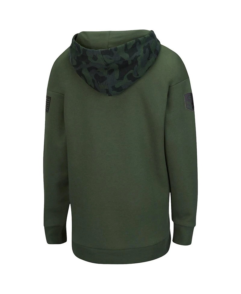 Women's Colosseum Olive, Camo Arizona State Sun Devils Oht Military-Inspired Appreciation Extraction Chevron Pullover Hoodie