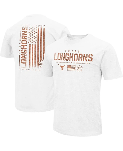 Men's Colosseum White Texas Longhorns Oht Military-Inspired Appreciation Flag 2.0 T-shirt