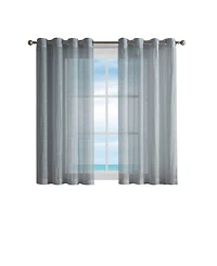 Nautica Cordelia Crushed Sheer Grommet Window Curtain Wide Panel Pair, 52" x 63"