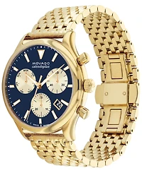 Movado Men's Heritage Yellow Ionic Gold-Tone Plated Steel Bracelet Watch 43mm