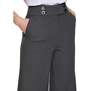 Calvin Klein Women's Whitney Button Front Wide Leg Pants