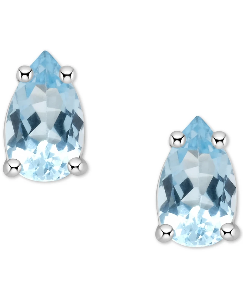 Aquamarine Pear Stud Earrings (1/3 ct. t.w.) 14k Gold