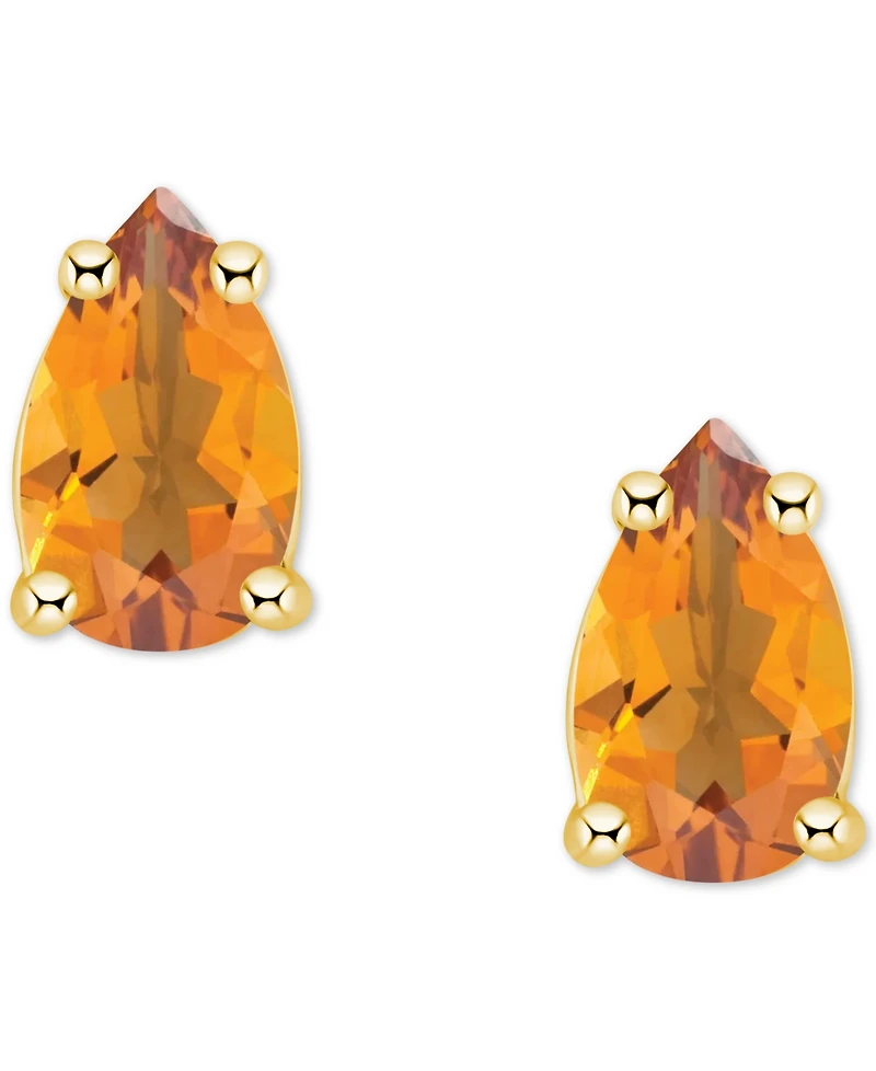 Citrine Pear Stud Earrings (3/8 ct. t.w.) 14k Gold