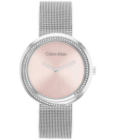 Calvin Klein Women's Stainless Steel Mesh Bracelet Watch 34mm