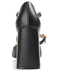 Journee Collection Women's Isadorah Double Strap Heels