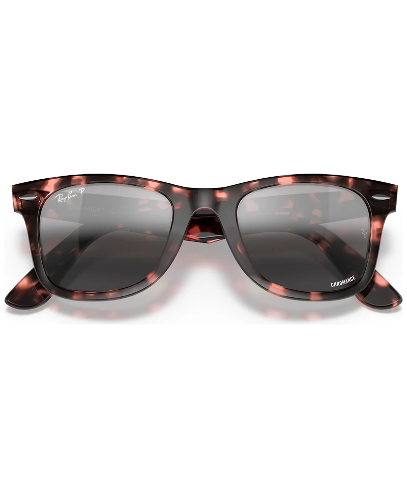 Ray-Ban Unisex Polarized Sunglasses, RB2140 Wayfarer Chromance