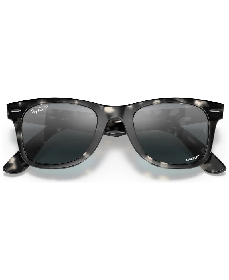 Ray-Ban Unisex Polarized Sunglasses, RB2140 Wayfarer Chromance