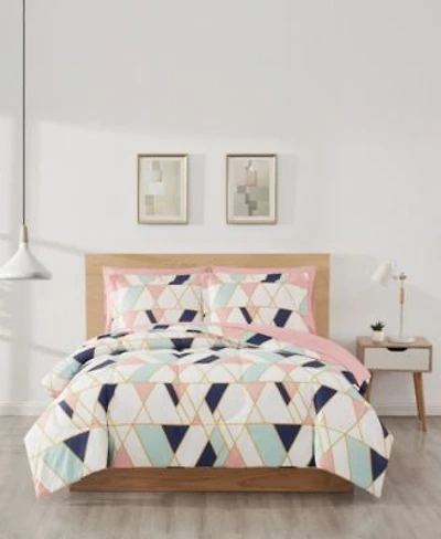 Style 212 Geo Pink Blue Bed In A Bag