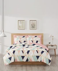 Style 212 Geo Pink Blue Bed In A Bag