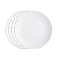 Q Squared Melamine Patio Luxe Lightweight 11" Dinner Plates, Set of 4