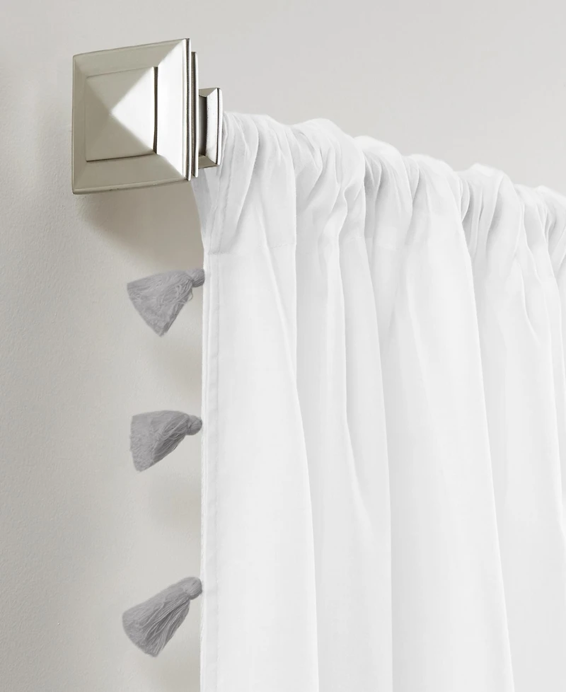 Elrene Home Fashions Bianca Semi-Sheer Window Curtain with Tassels