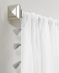 Elrene Home Fashions Bianca Semi-Sheer Window Curtain with Tassels