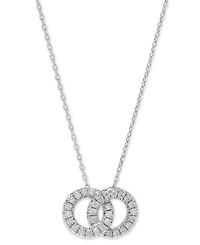 Diamond Interlocking Circle 18" Pendant Necklace (1/3 ct. t.w.) in 14k White ,Yellow or Rose Gold