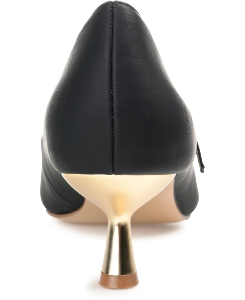 Journee Collection Women's Manza Pointed Toe Mary Jane Kitten Heel Pumps