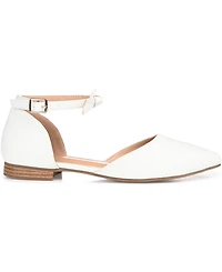 Journee Collection Women's Vielo Bow Ankle Strap Flats