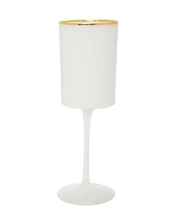 Classic Touch Square Shaped Wine Glasses with Rim 6 Piece Set, Service for 6