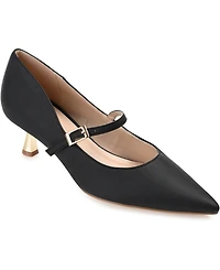 Journee Collection Women's Manza Pointed Toe Mary Jane Kitten Heel Pumps