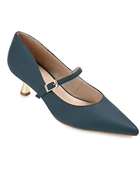 Journee Collection Women's Manza Pointed Toe Mary Jane Kitten Heel Pumps