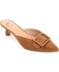 Journee Collection Women's Vianna Buckle Slip On Heels