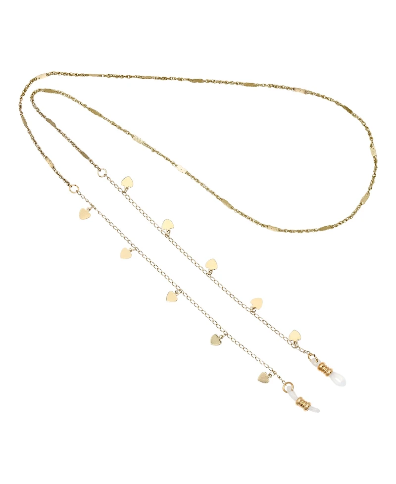 2028 Gold-Tone Heart Charms Eyeglass Holder