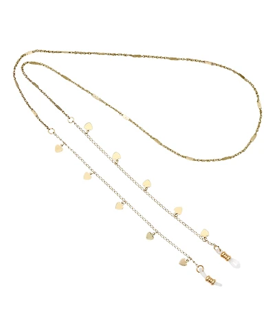 2028 Gold-Tone Heart Charms Eyeglass Holder