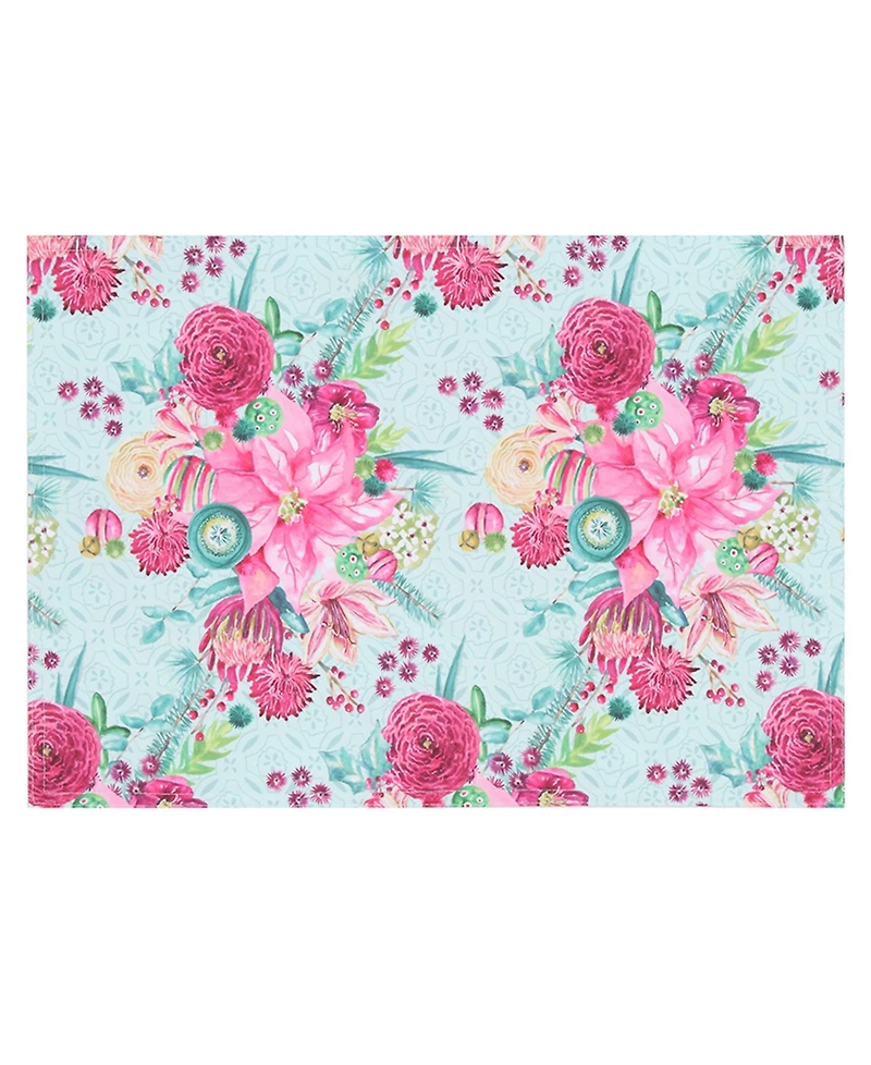 Laural Home Boho Christmas Set of 4 Placemats, 13" x 19"