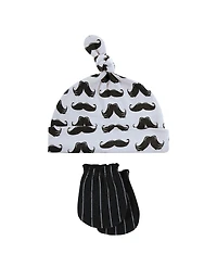 Hudson Baby Boys Essential 8-Piece Set Knotted Beanie Hats and Anti-Scratch Mitts