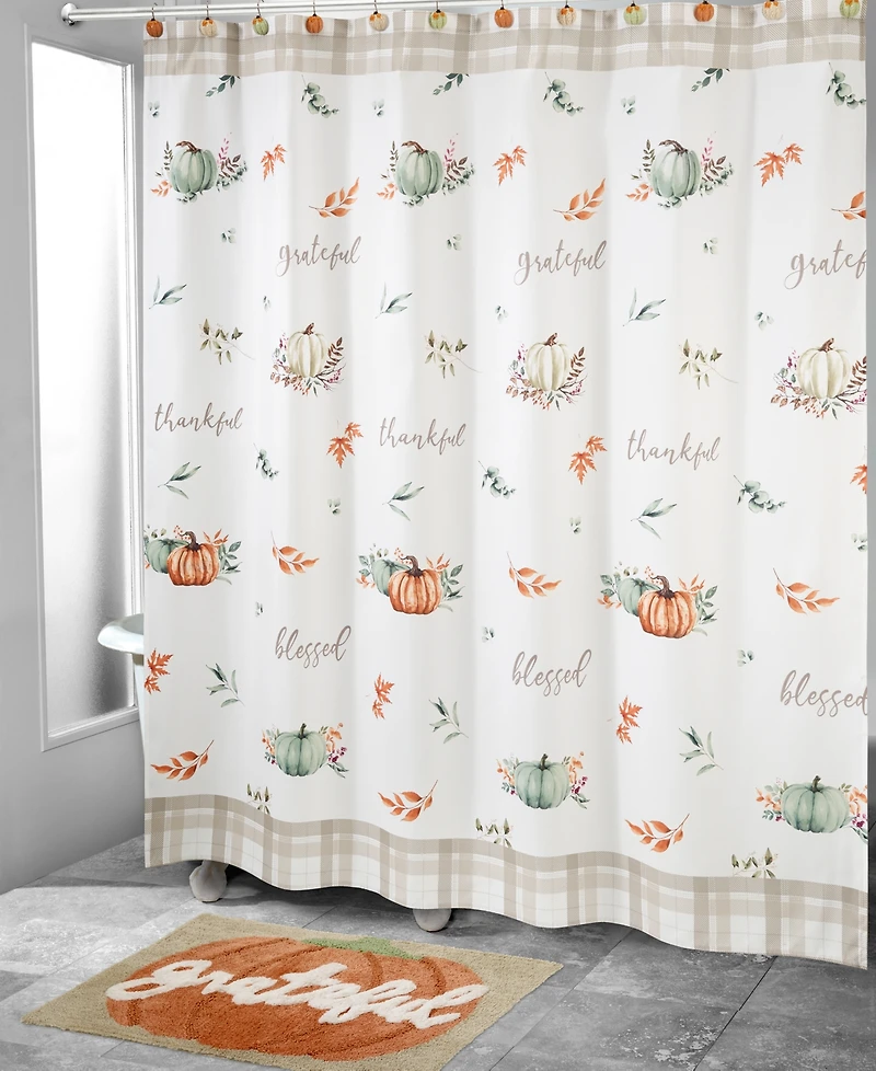 Avanti Grateful Patch Harvest Printed Shower Curtain, 72" x 72"