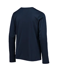 Big Boys Columbia Navy and White Dallas Cowboys Terminal Tackle Omni-Shade Long Sleeve T-shirt