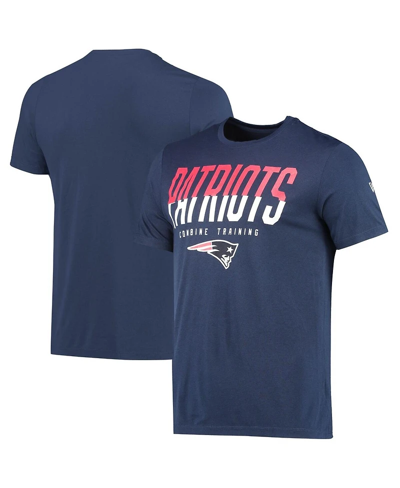 Men's New Era Navy New England Patriots Combine Authentic Big Stage T-shirt