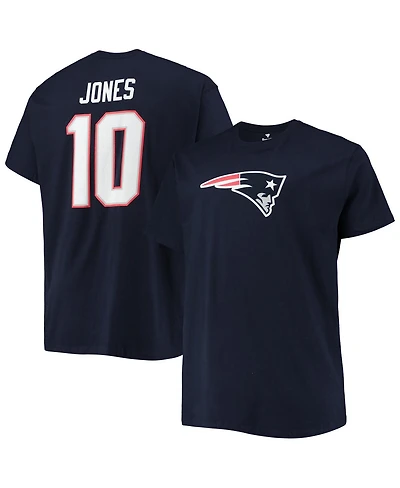 Men's Fanatics Mac Jones Navy New England Patriots Big and Tall Player Name Number T-shirt