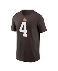 Men's Nike Deshaun Watson Brown Cleveland Browns Player Name & Number T-shirt