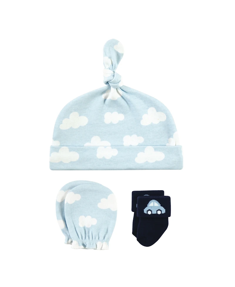 Hudson Baby Baby Boys Hudson Caps, Mittens and Socks Set, Sea Friends, 0-6 Months