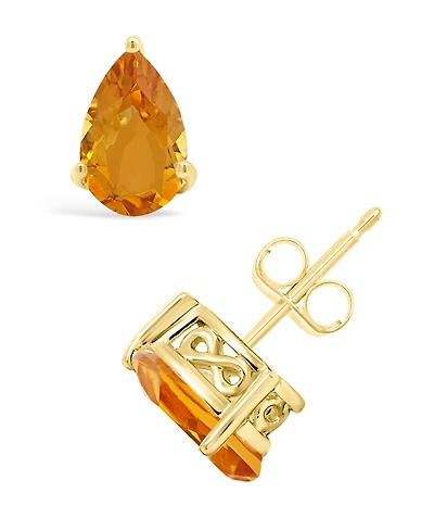 Macy's Citrine (1-3/4 ct. t.w.) Stud Earrings in 14K Yellow Gold