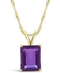 Macy's Amethyst (3-1/7 ct. t.w.) Pendant Necklace in 14K Gold