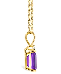 Amethyst (2-1/4 ct. t.w.) and Diamond Accent Pendant Necklace 14K White Gold or