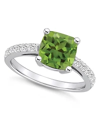 Macy's Peridot (2-3/8 Ct. T.w.) and Diamond (1/3 Ring 14K White Gold
