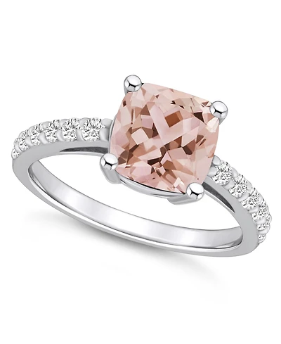 Macy's Morganite (2 Ct. T.w.) and Diamond (1/3 Ring 14K White Gold